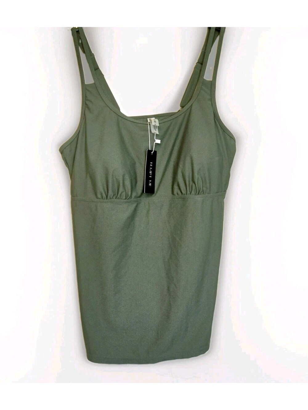 TEMPT ME Sage Green Women’s Tankini Swimsuit Top Size XL, NWT